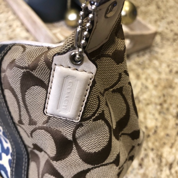 Coach Hampton Signature Mini Satchel Leopard Detail Colorblock Handbag - Picture 10 of 11